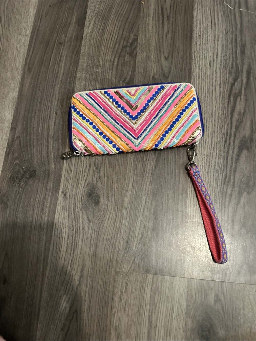 America and beyond beaded wallet
